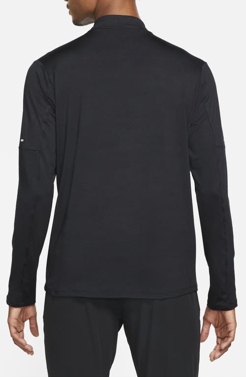 Shop Nike Dri-fit Element Half Zip Running Pullover In Black/reflective Silver