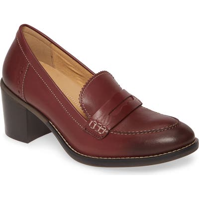 Hush Puppies Hannah Penny Pump- Burgundy