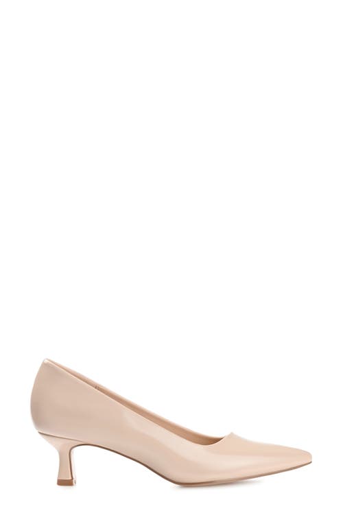 Shop Journee Collection Celica Pointed Toe Pump In Patent/nude