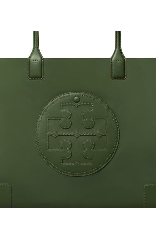 Shop Tory Burch Ella Nylon Tote In Basil