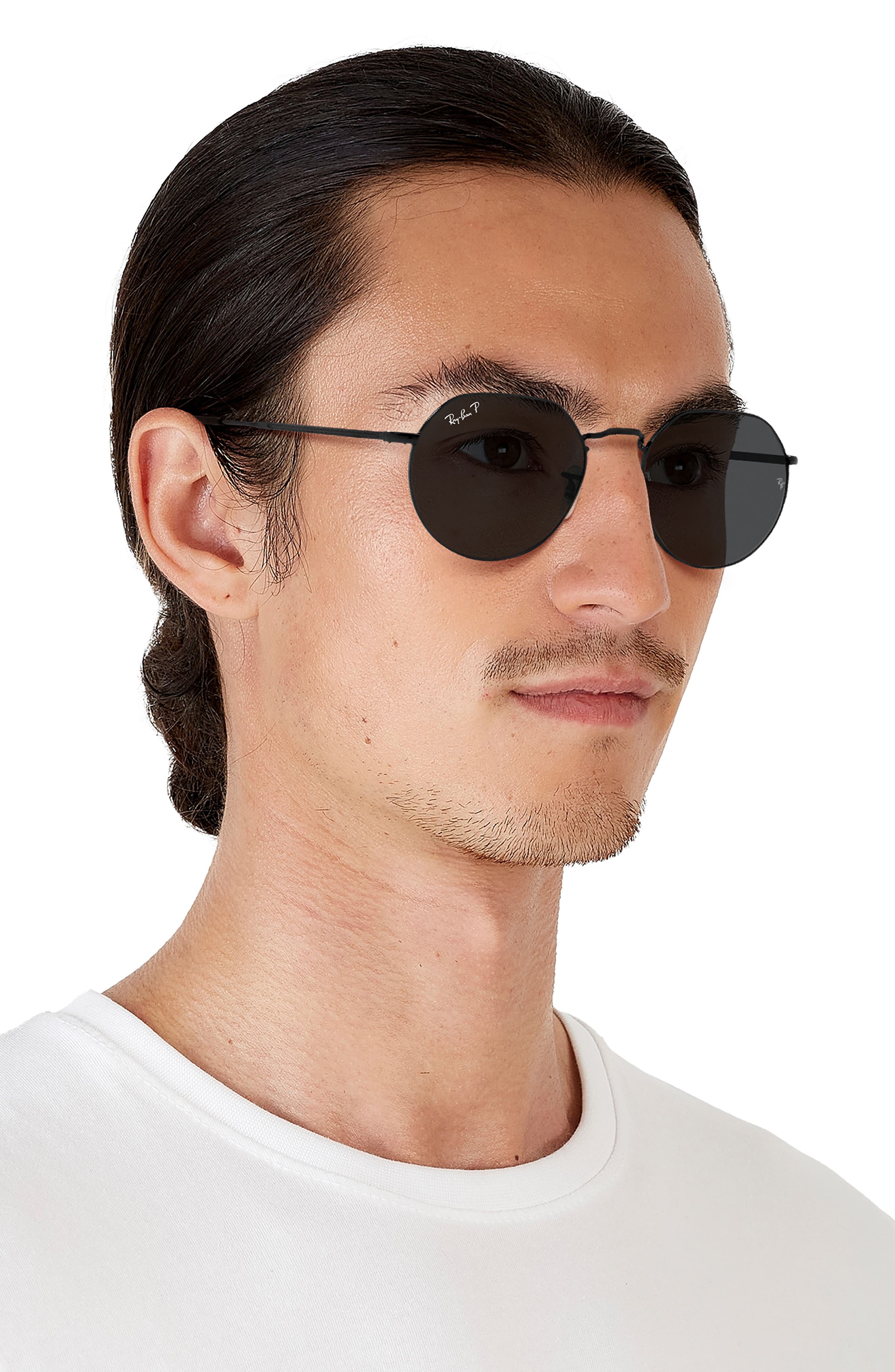 ray ban hexagonal sunglasses black