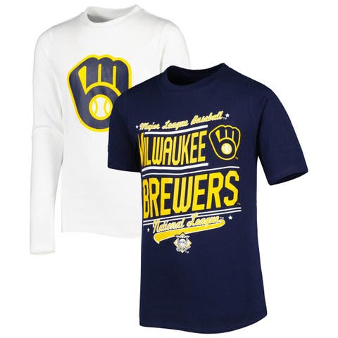 Youth Cleveland Guardians Stitches Navy/White Combo T-Shirt Set