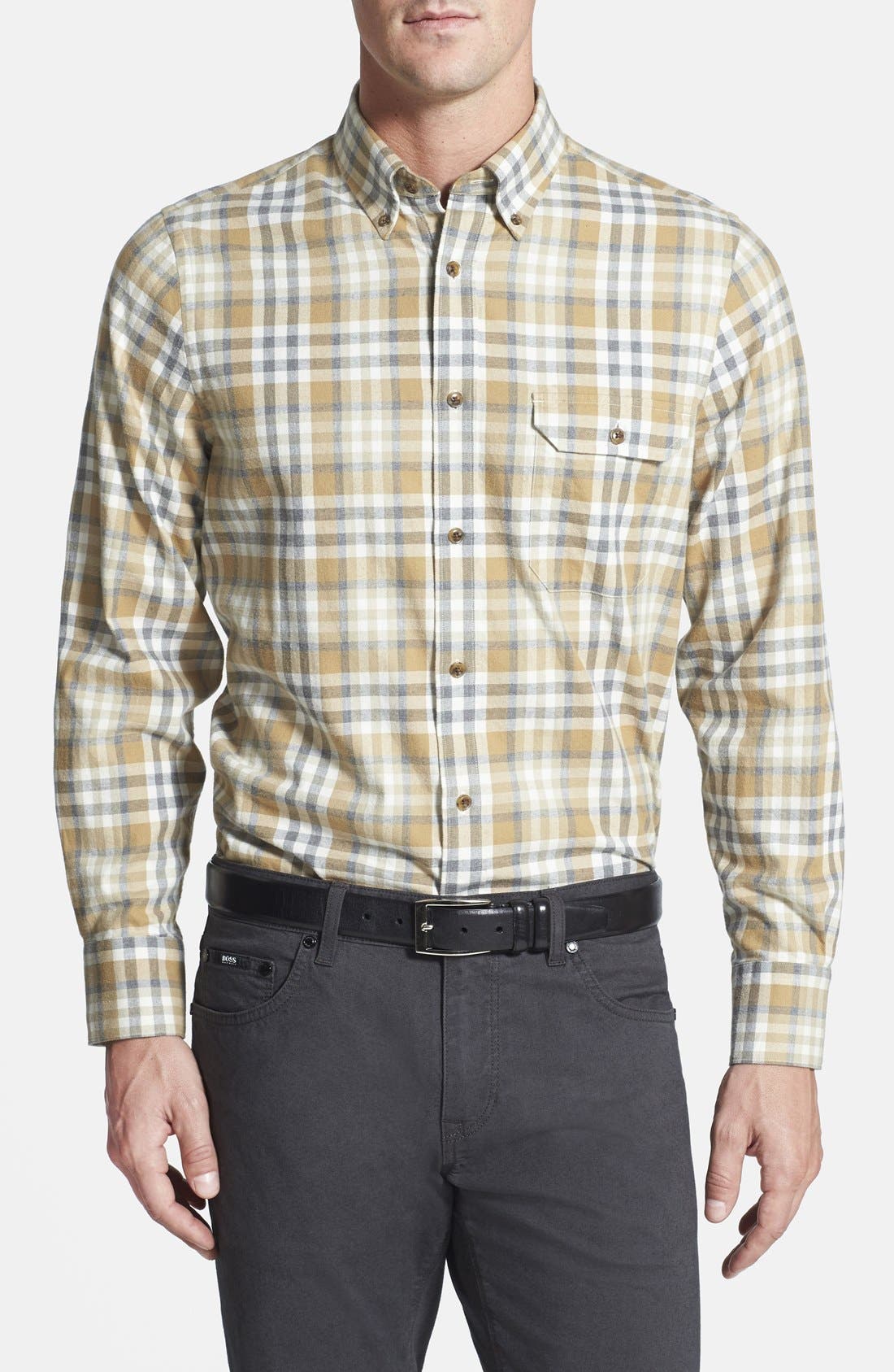 Nordstrom Men's Shop Regular Fit Check Flannel Sport Shirt Nordstrom