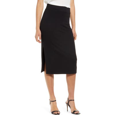Chelsea28 Knit Pencil Skirt, Black