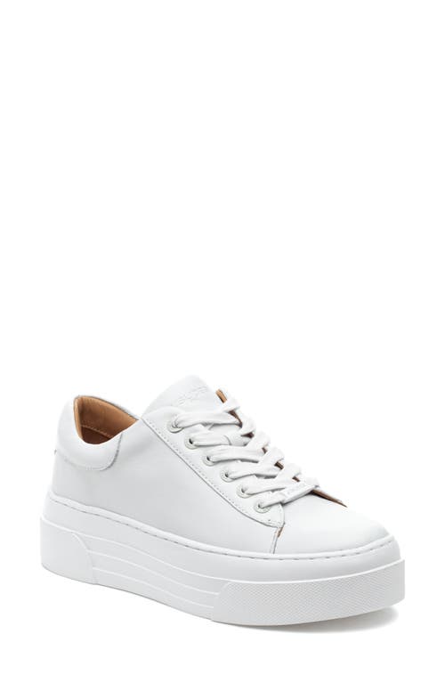J/SLIDES NYC JSlides Amanda Platform Sneaker in White Leather