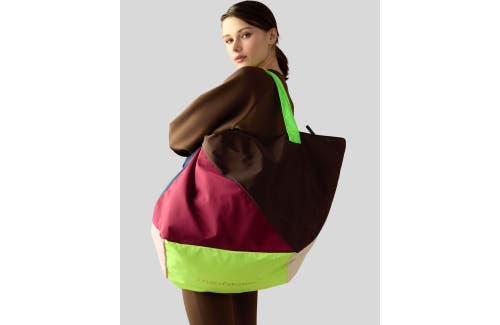 Oversized Carryall Nylon Tote in Multi