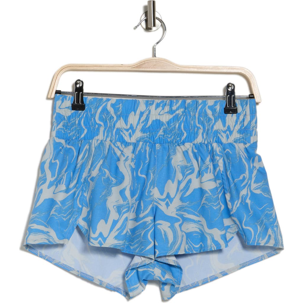Shop Z By Zella Interval Woven Run Shorts In Blue- Grey Brush Stroke