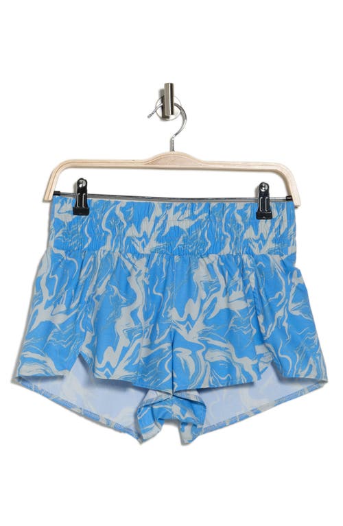 Shop Z By Zella Interval Woven Run Shorts In Blue- Grey Brush Stroke