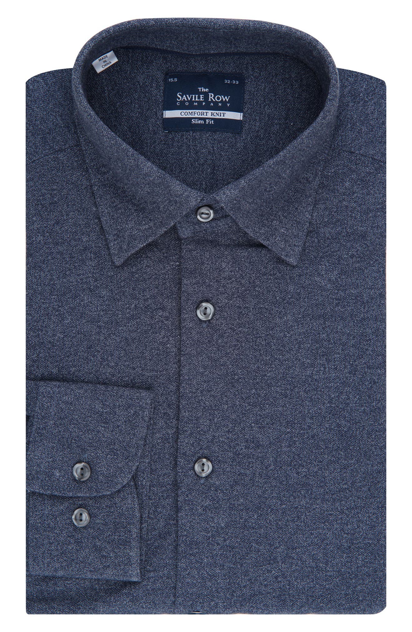 Comfort Knit Melange Dress Shirt 