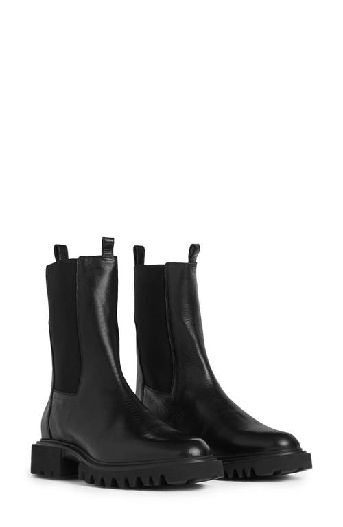 Allsaints Amber Chunky-soled Leather Chelsea Boots In Black