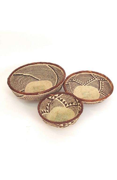 Mbare Tonga Bowl Basket In Natural/brown
