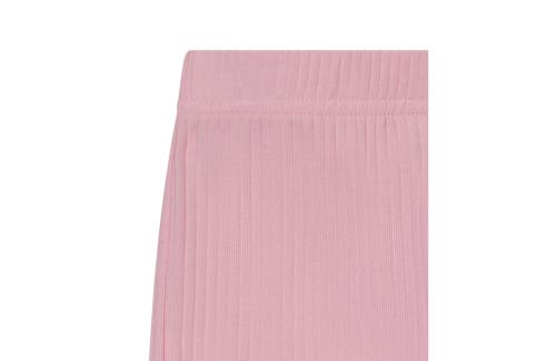 Shop Busy Bees Leggings Light Pink Ribbed Knit