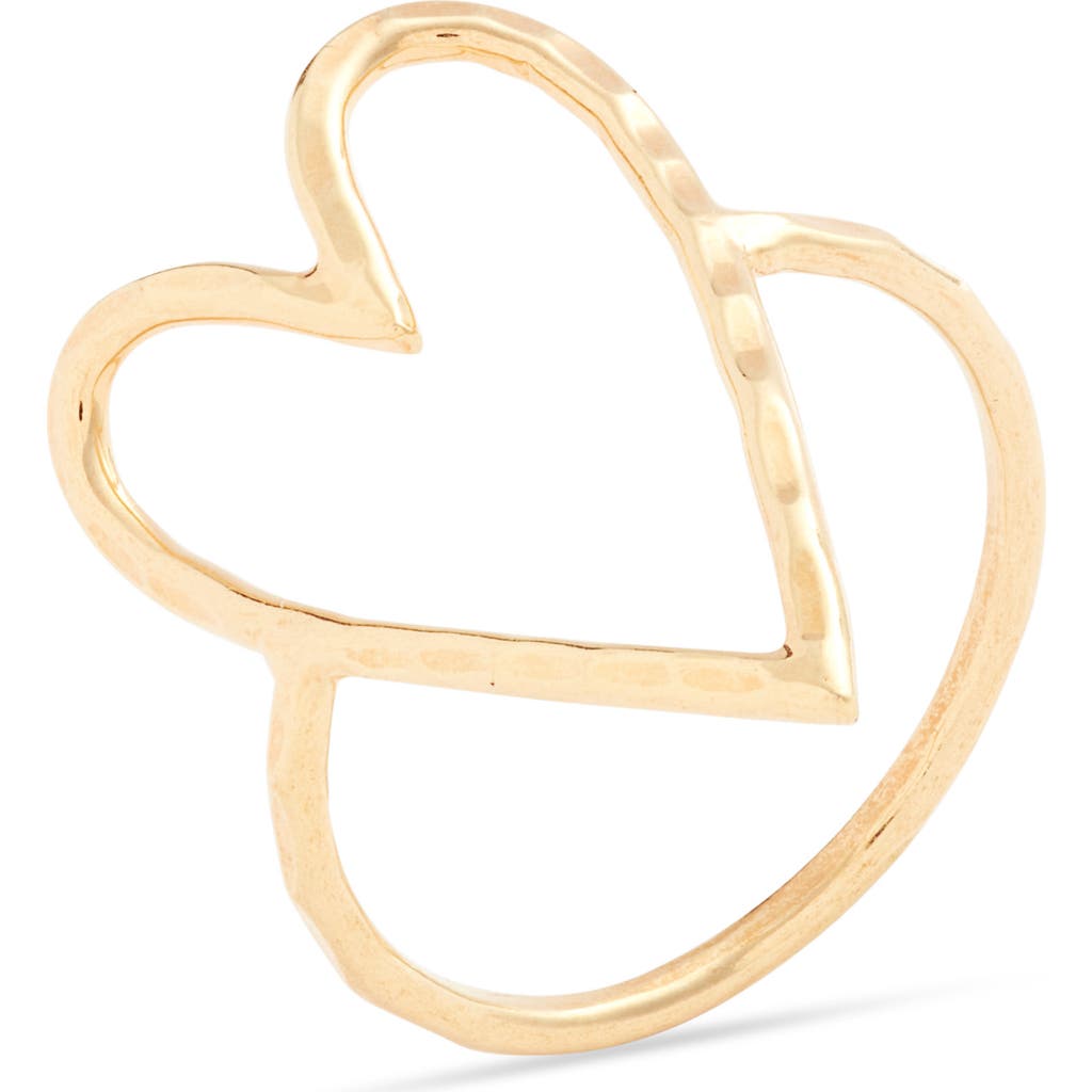 Ki-ele Love Heart Ring In Gold