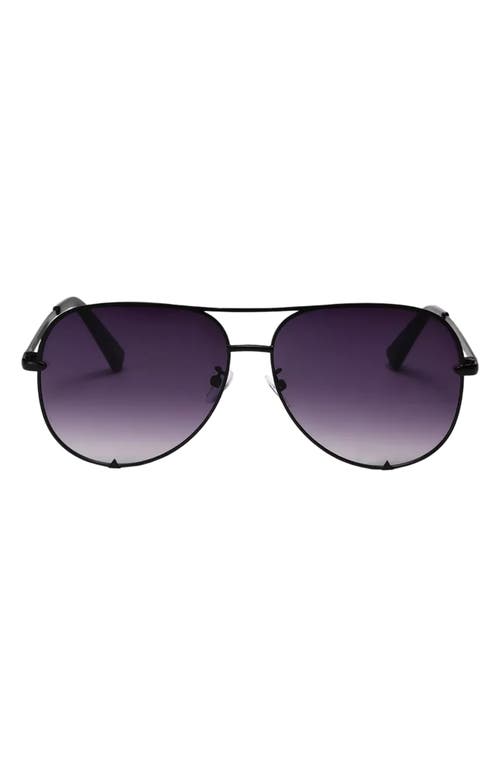 Fifth & Ninth Walker 61mm Polarized Aviator Sunglasses In Black/purple