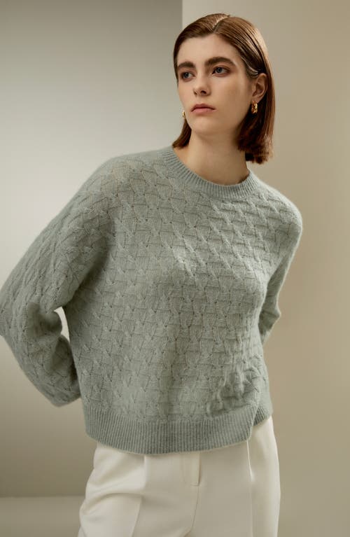 Lilysilk Silk-cashmere Blend Sweater For Women In Pale Turquoise