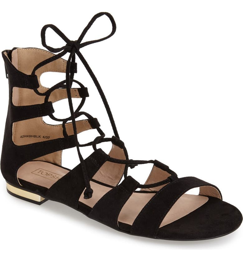 Topshop Lace-Up Gladiator Sandal (Women) | Nordstrom