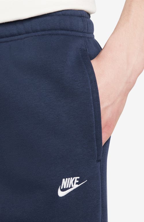 Shop Nike Club Fleece Bungie Pants In Midnight Navy/white