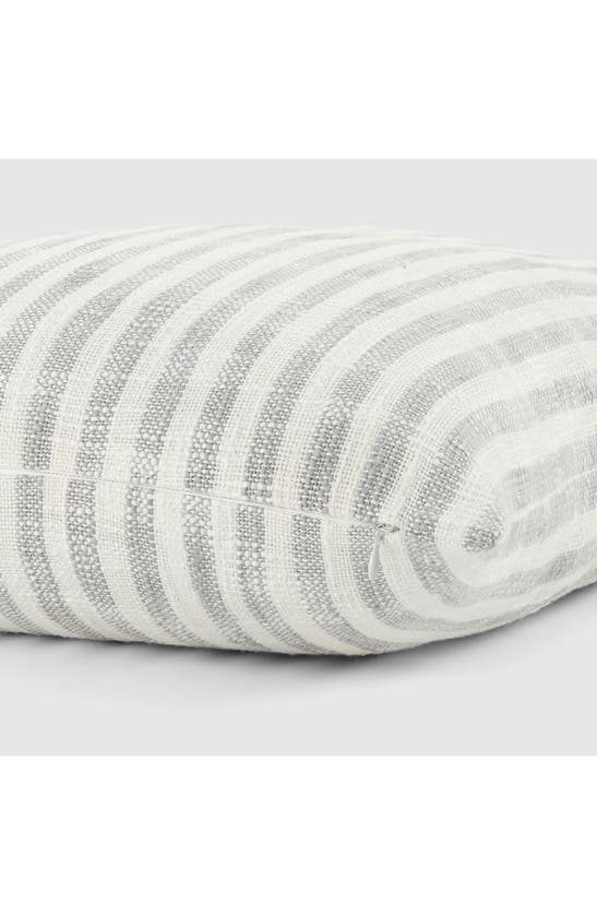 Ienjoy Home Yarn-dyed Stripe Cotton Throw Pillow In Gray