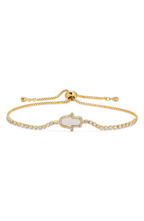 Eye Candy Los Angeles Nova Set Of 2 Cubic Zirconia Slider Bracelets In Gold