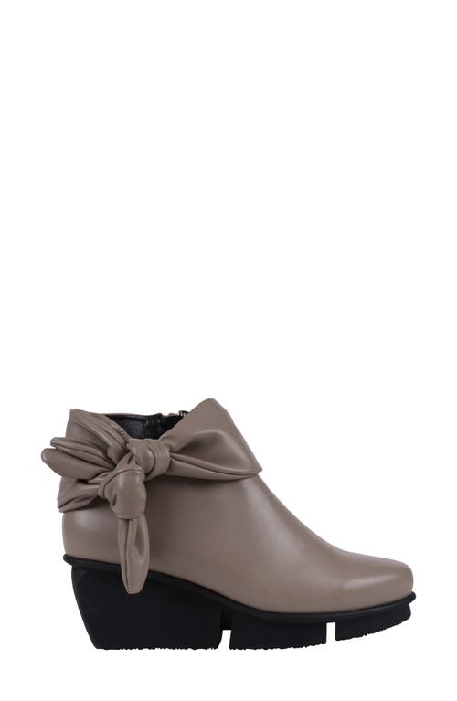 Good Choice New York Lavan Wedge Knot Bootie In Taupe