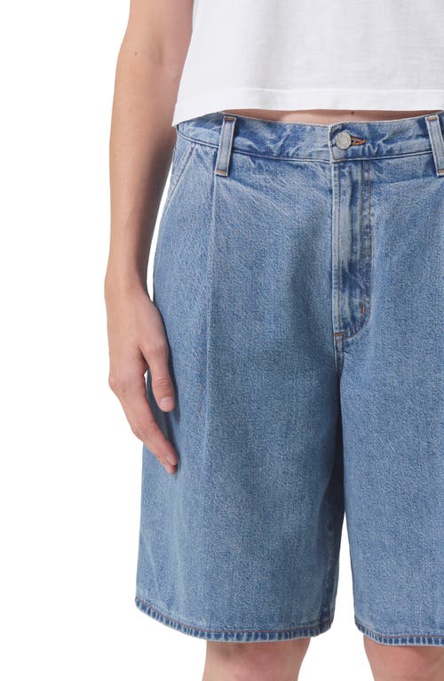 Agolde Ellis Denim Trouser Shorts In Baffle
