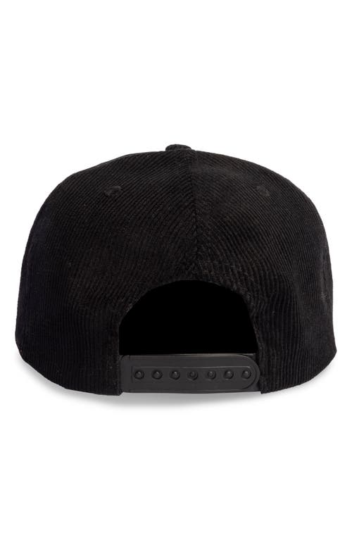 Shop Pleasures Onyx Corduroy Snapback Baseball Cap