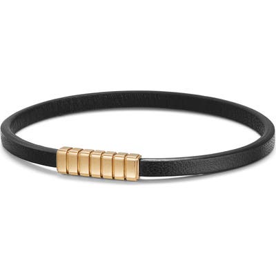 David Yurman Southwest Narrow Leather Bracelet With 18K Gold