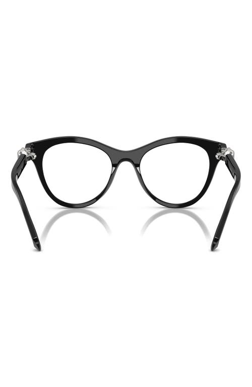 Swarovski 52mm Round Optical Glasses In Black