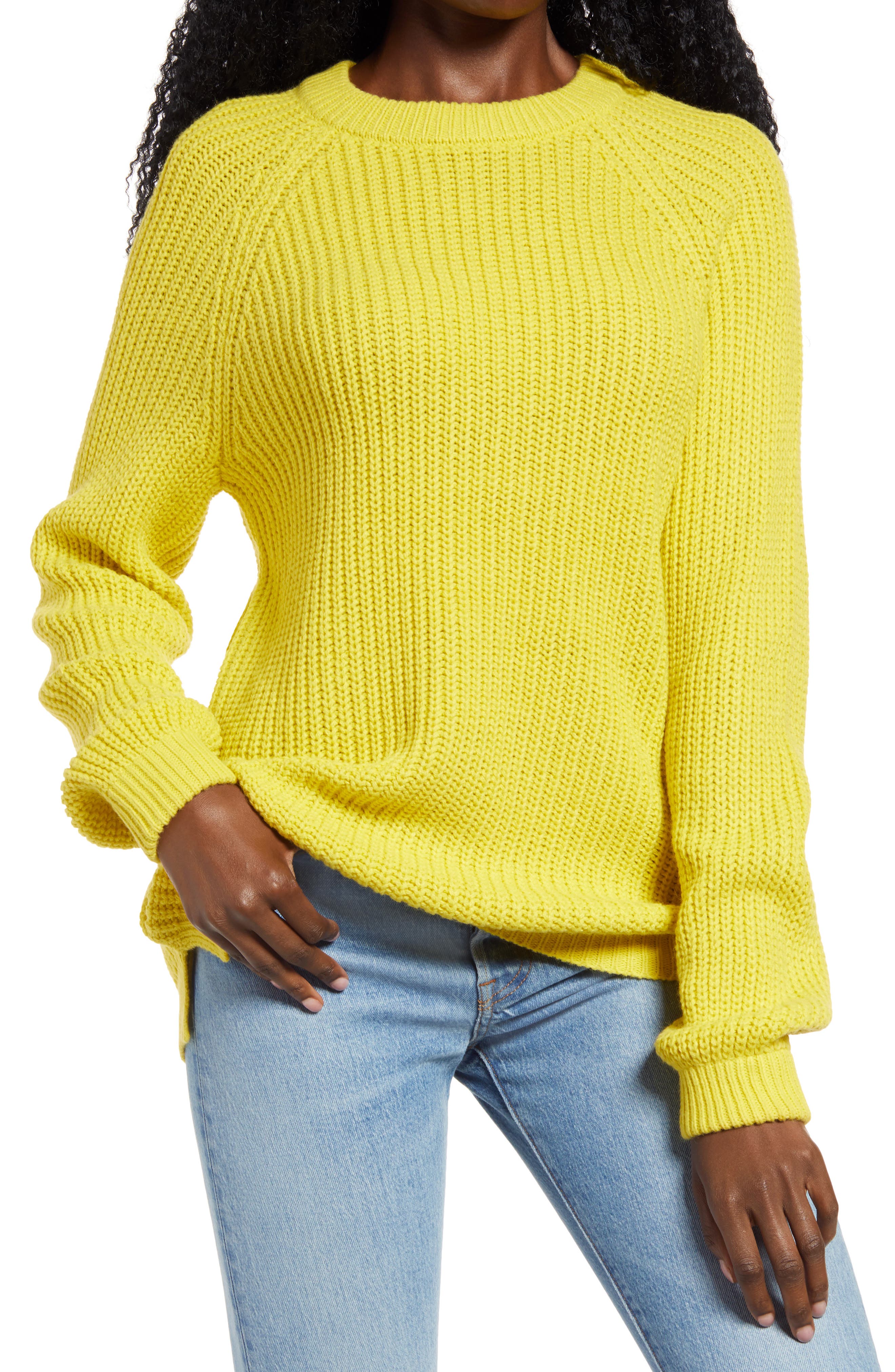 sadella textured crewneck pullover