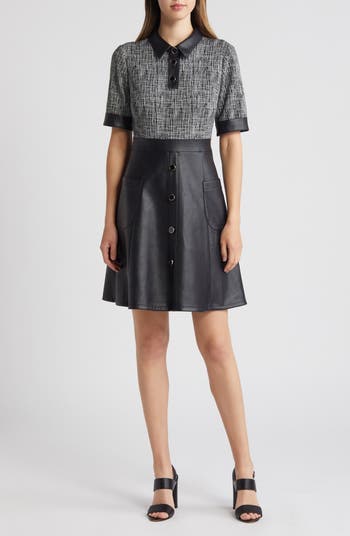 Eliza J Mixed Media A Line Dress Nordstrom