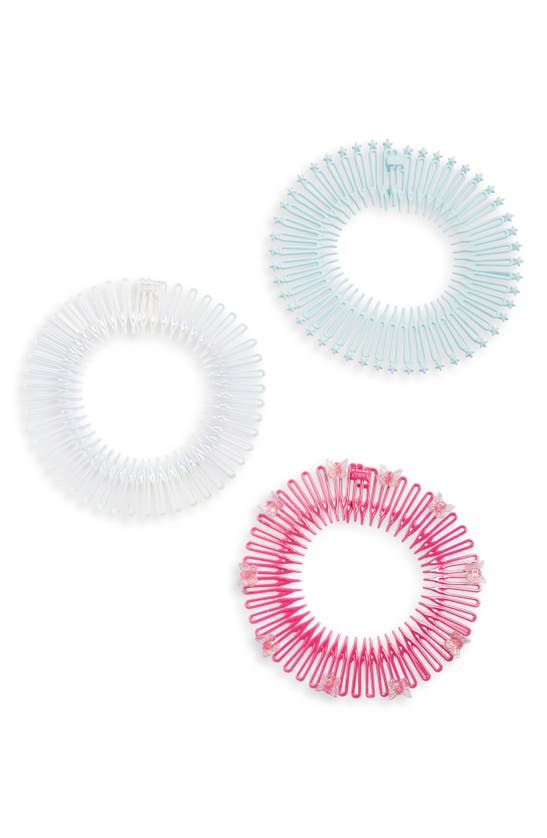 Capelli New York Kids' Assorted 3-pack Ponytail Holders In Pink Combo