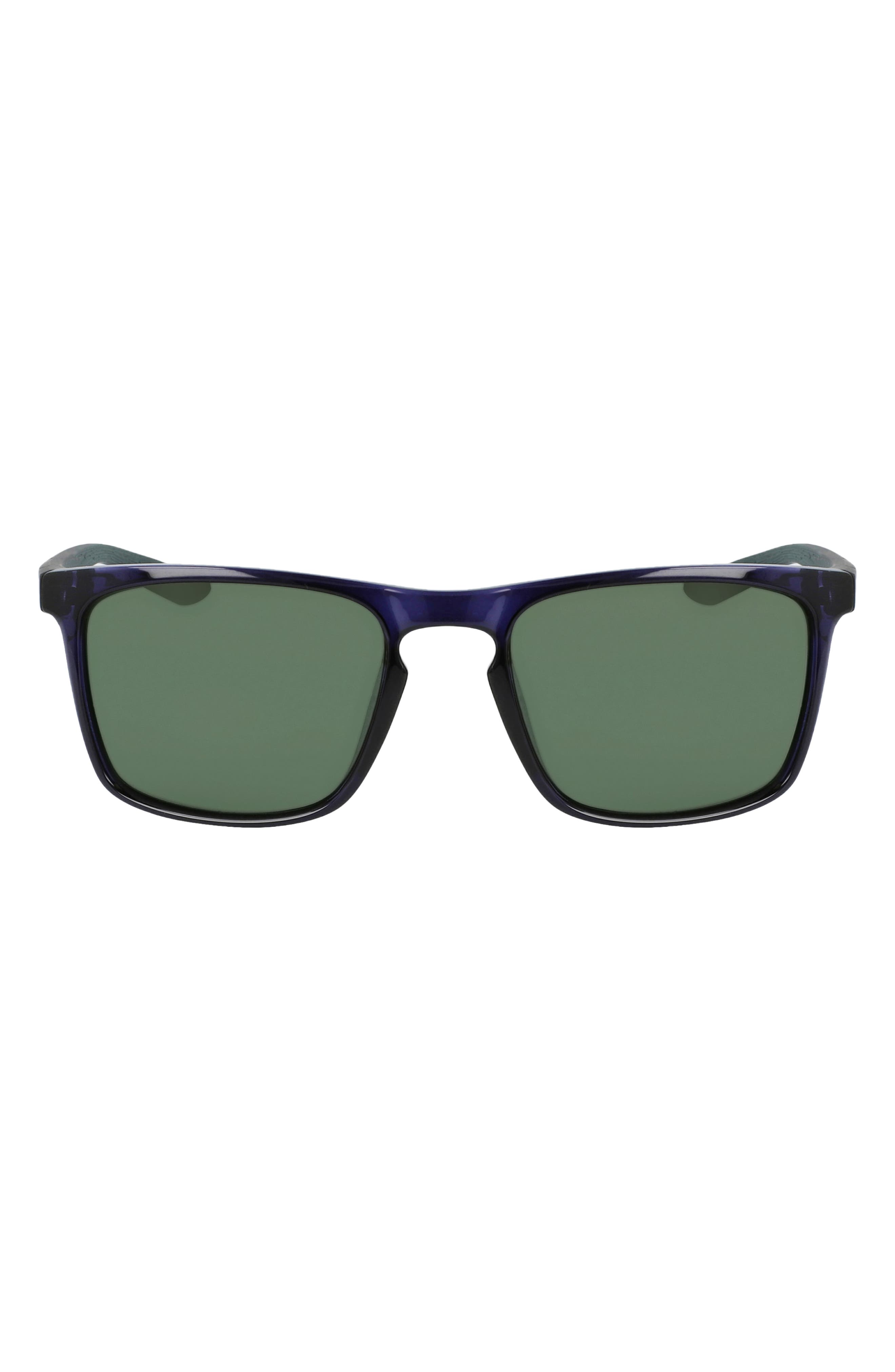 Nike Sky Ascent 55mm Rectangular Sunglasses in Concord/green Cover