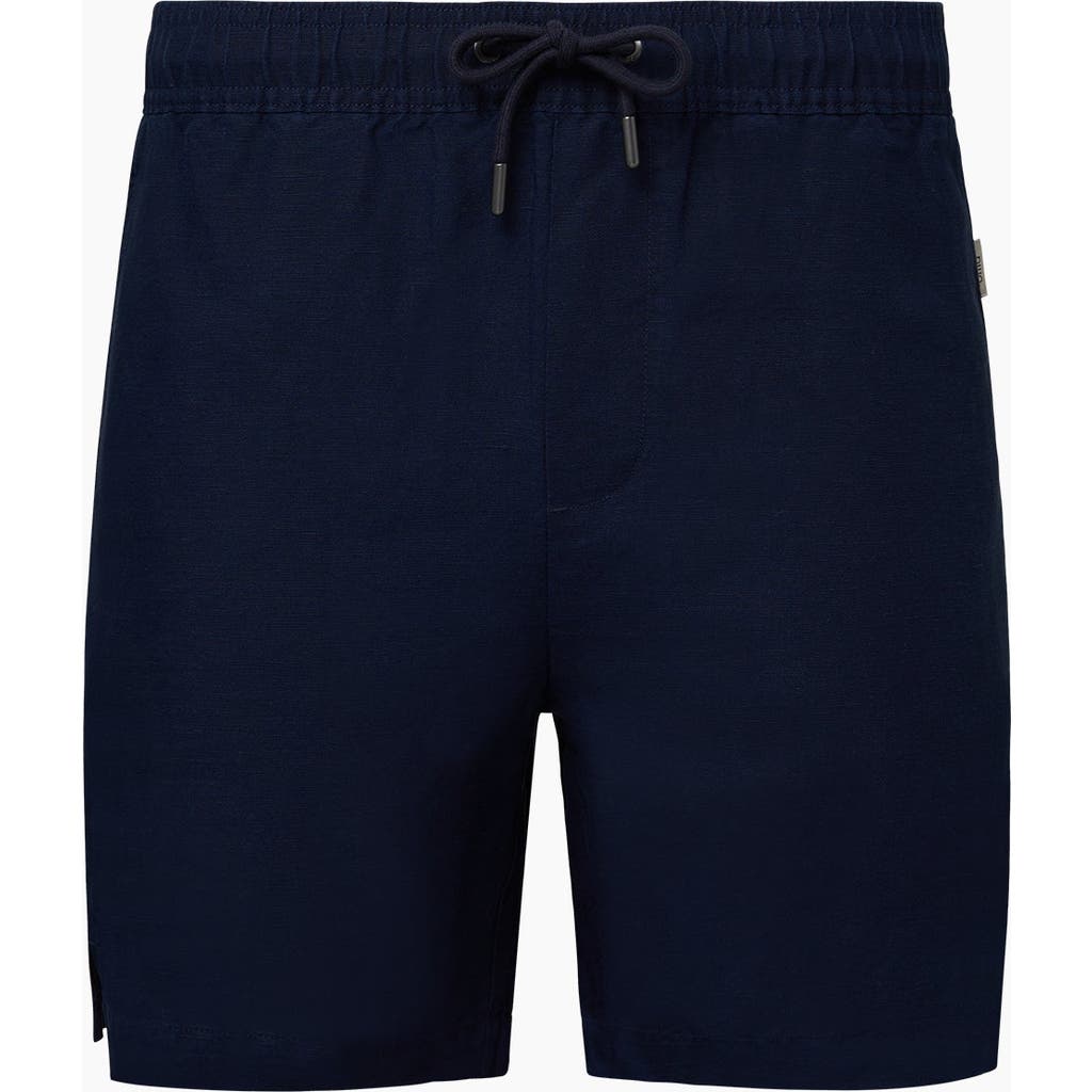 Onia Air Linen Pull-on Short 6" In Deep Navy