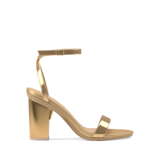 Pashion Footwear The Brenna 4" Block In Gold