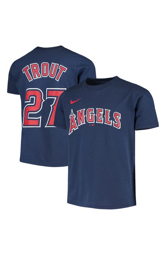 Mike Trout Los Angeles Angels Nike Youth Name & Number T-Shirt - Navy