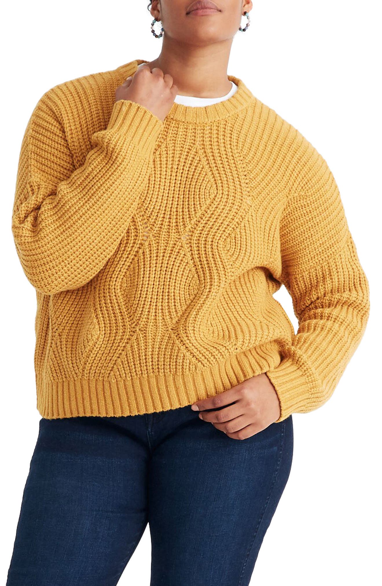 Madewell Everett Cable Knit Sweater Nordstrom Rack