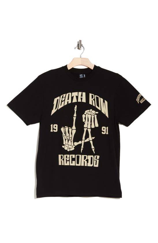 Shop Death Row Records La Skeleton Hands  Graphic T-shirt In Black