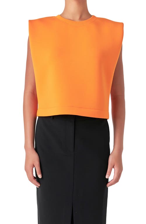 Grey Lab Soft Basic Top In Orange
