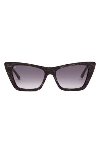 Shop Sito Shades Wonderland 54mm Gradient Standard Cat Eye Sunglasses In Black Mamba/shadow Gradient