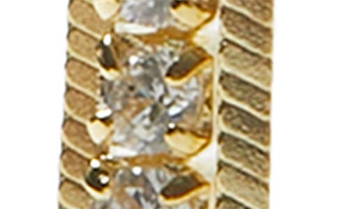 Argento Vivo Sterling Silver Cubic Zirconia Box Snake Chain Earrings In Gold
