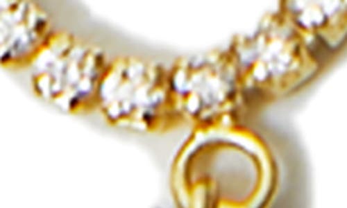 Argento Vivo Sterling Silver Shaky Cubic Zirconia Tennis Necklace In Gold