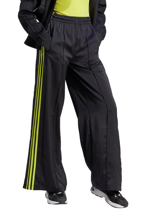 adidas Originals Adibreak Wide Leg Satin Track Pants in Black Smart Closet