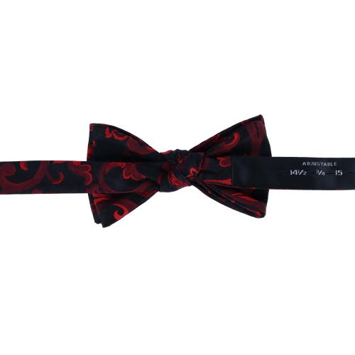 Shop Trafalgar Christian The Romantic Brocade Silk Bow Tie In Red