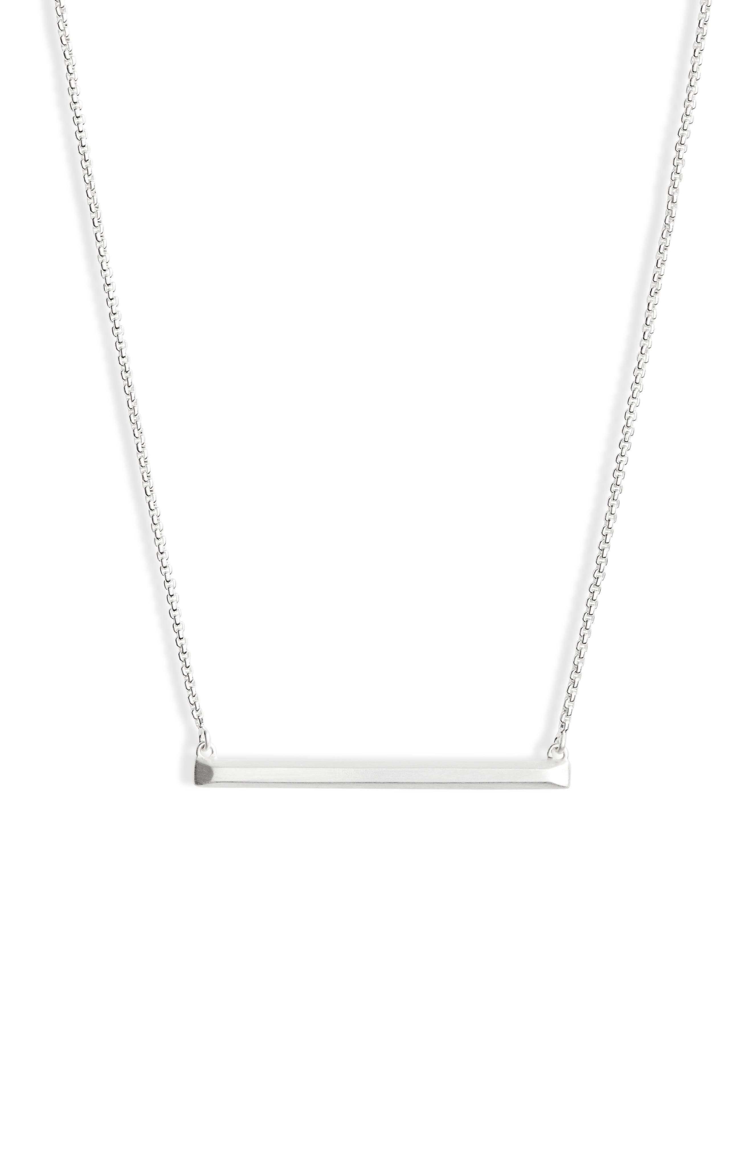 kendra scott silver bar necklace