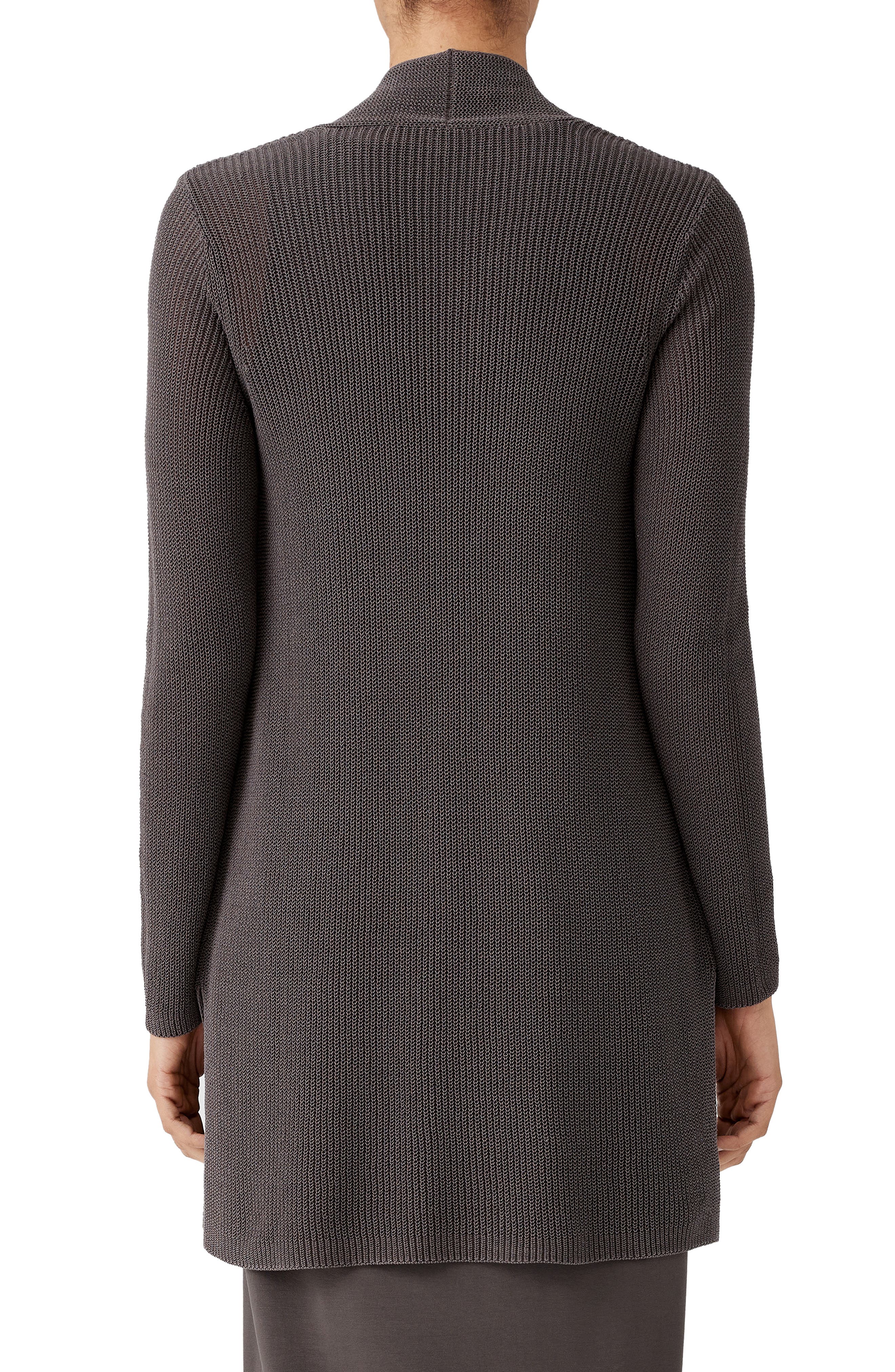 Eileen Fisher Long Organic Cotton \u0026 Silk Cardigan in Rye