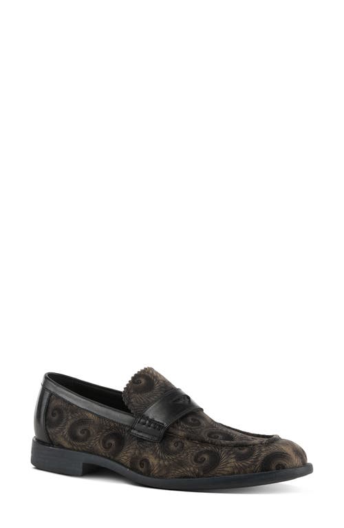 L'artiste By Spring Step Lennon Penny Loafer In Black Multi