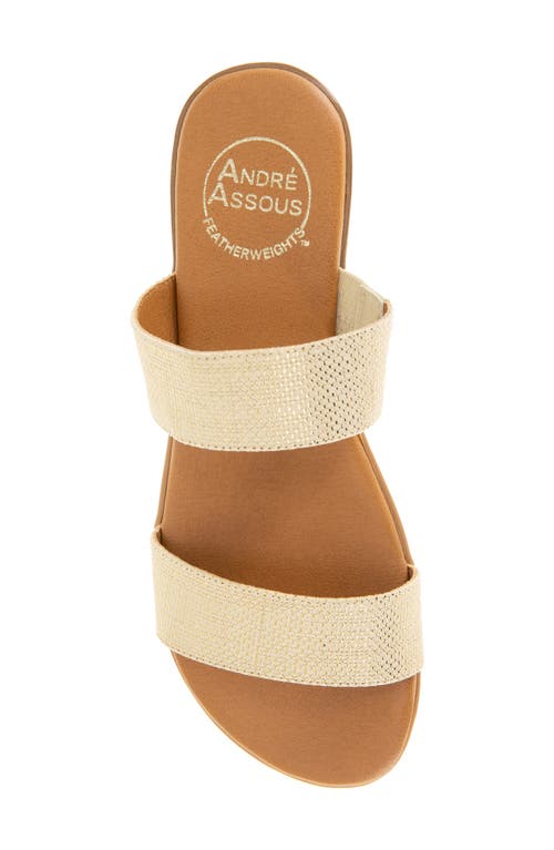 Shop Andre Assous André Assous Nabila Flat Sandal In Natural Multi