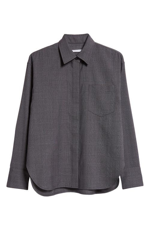 MARIA MCMANUS MARIA MCMANUS GLEN PLAID STRETCH WOOL BUTTON-UP SHIRT 