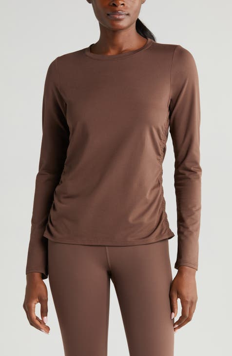 zella Jacquard Seamless Long Sleeve T-Shirt in Grey Pebble Contiga Seamless  at Nordstrom, Size Large - Yahoo Shopping