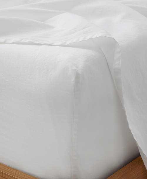 Pact Organic Room Service Sateen Fitted Sheet In White